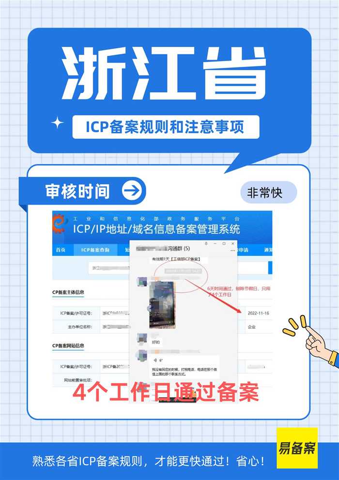 浙江省ICP备案审核时间