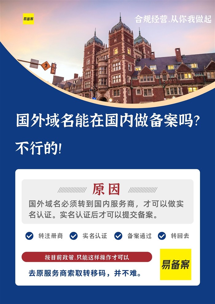 国外域名国内备案问题