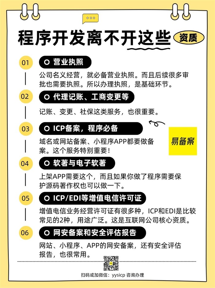 程序开发必备资质