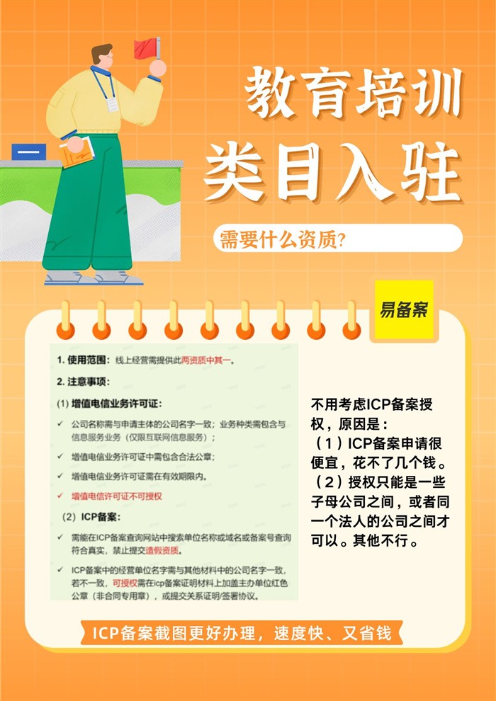 教育培训入驻资质