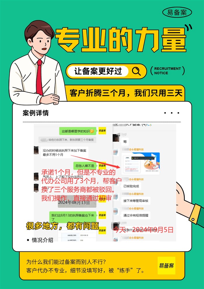 专业备案优势