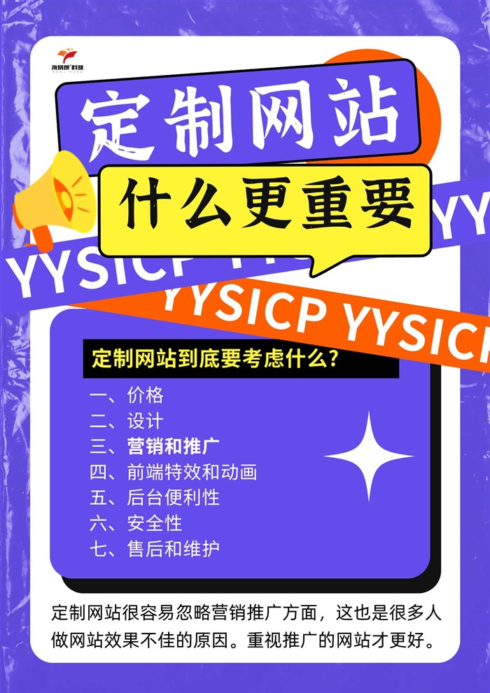 定制网站要考虑的方面