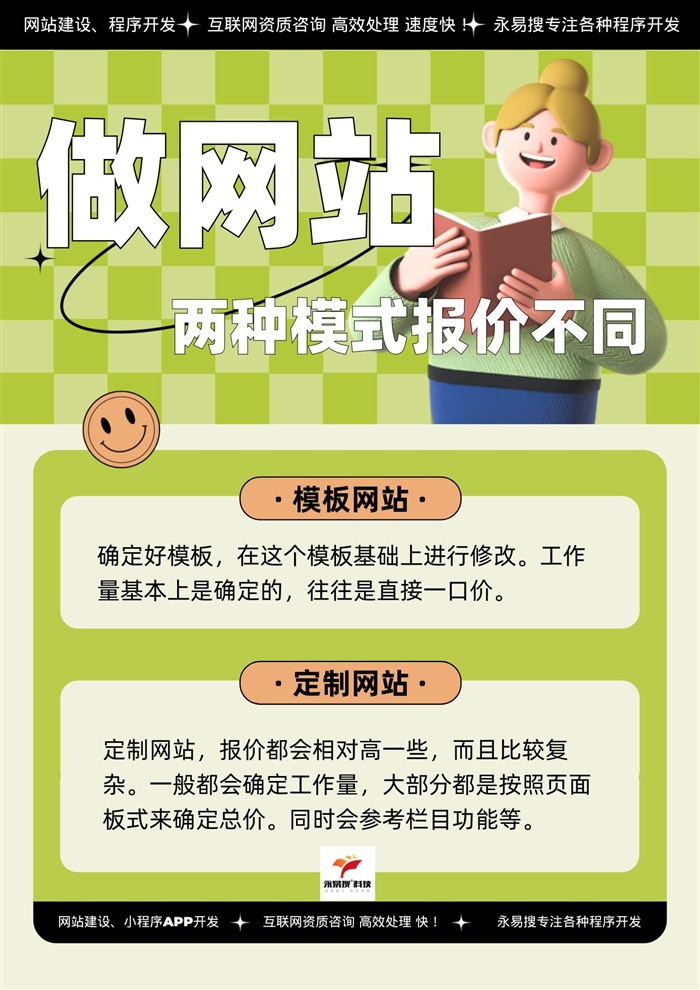 模板网站定制网站两种模式报价不同