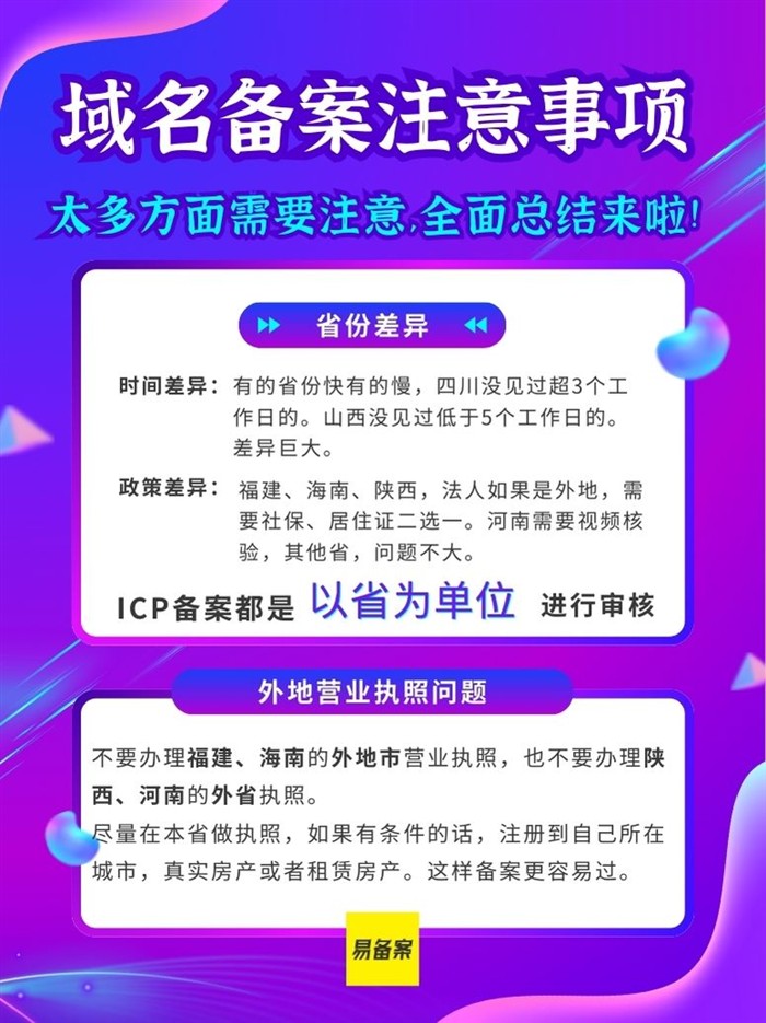 备案注意事项