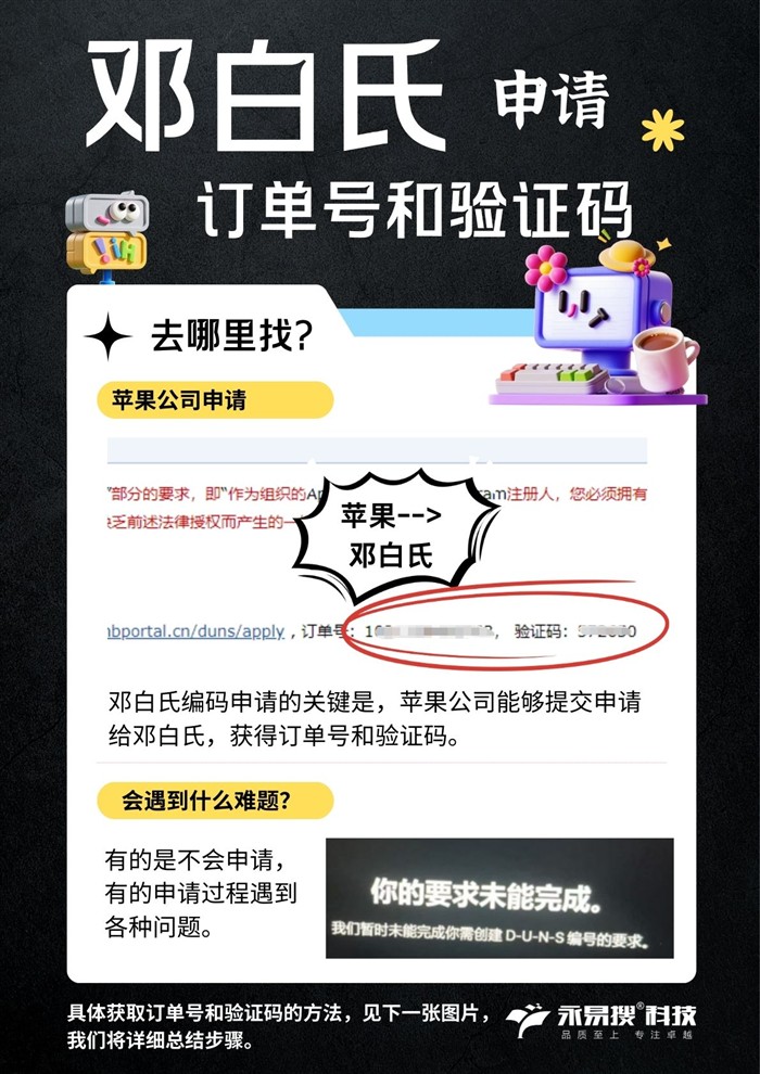 邓白氏编码订单号验证码获取