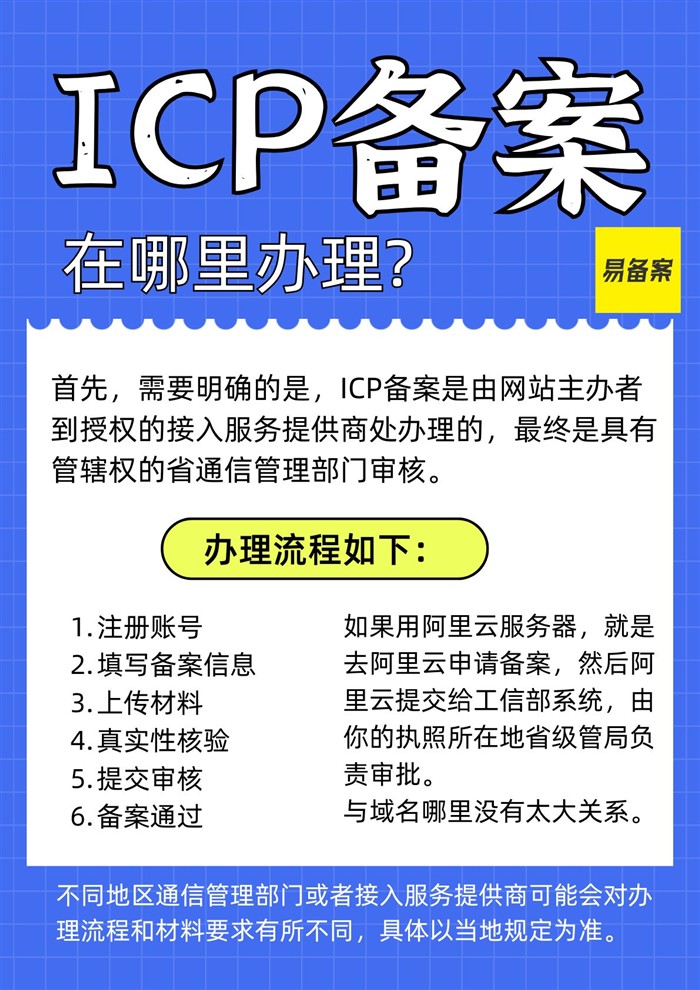 ICP备案在哪里办理