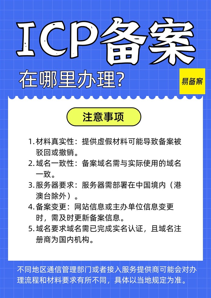 ICP备案注意事项